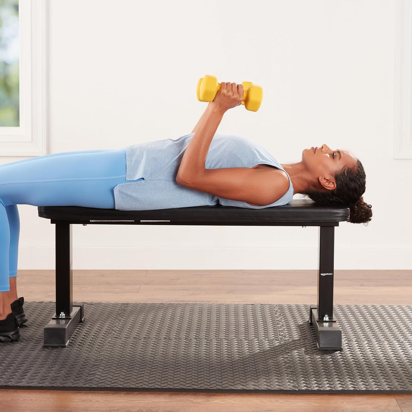 Basics Sturdy Flat Weight Bench for Home Gym