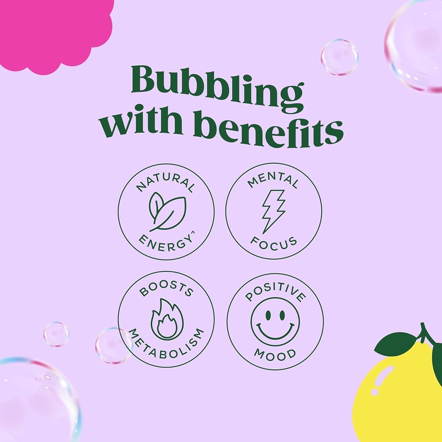 Bloom Nutrition Sparkling Energy Drink for Focus - Natural Caffeine, Zero Sugar, 180Mg Caffeine - Raspberry Lemon - 12oz 12 Pack