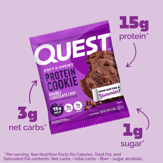 Quest Nutrition Double Chocolate Chip Protein Cookie 12 Cookies