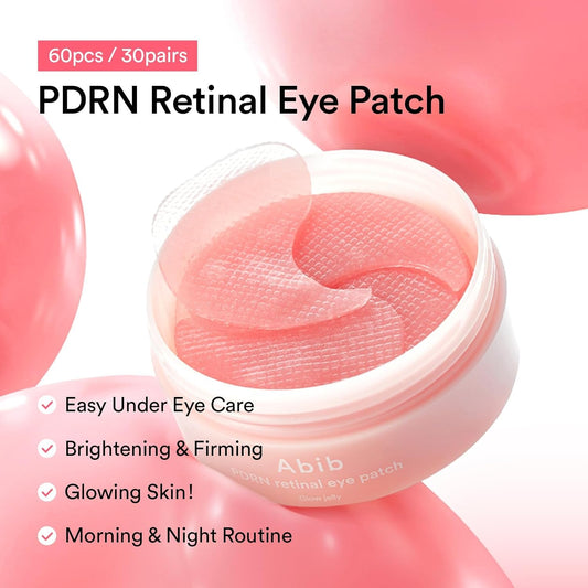 Abib PDRN Retinal Eye Patches for Rejuvenating & Puffy Eyes with Glow Jelly