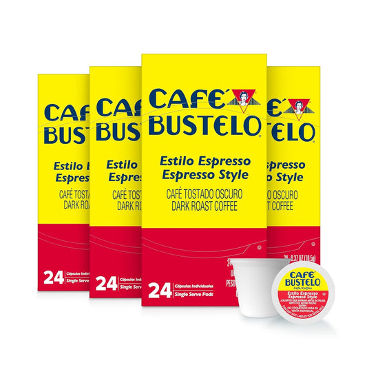 Café Bustelo Espresso Style Dark Roast, Single Serve Coffee Pods