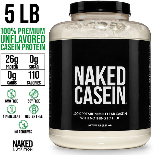 NAKED Casein - 5Lb Micellar Casein Protein Powder