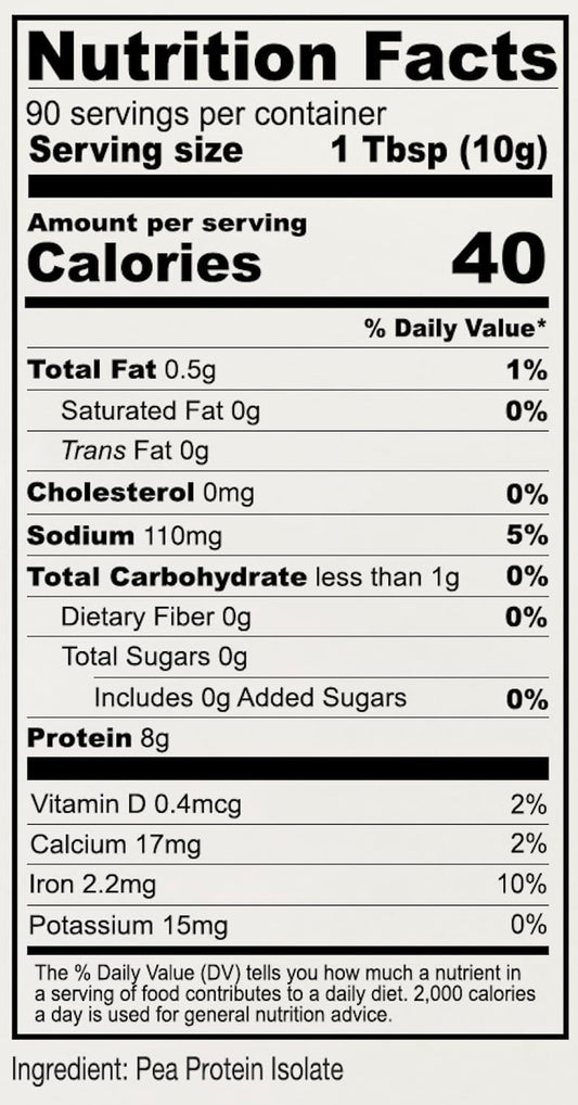 Anthony's Premium Pea Protein, 2 Lb Unflavored