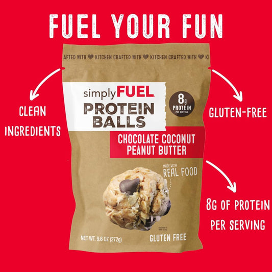 simplyFUEL Whole-Food Protein Balls (Peanut Butter Chocolate Coconut Fusion)