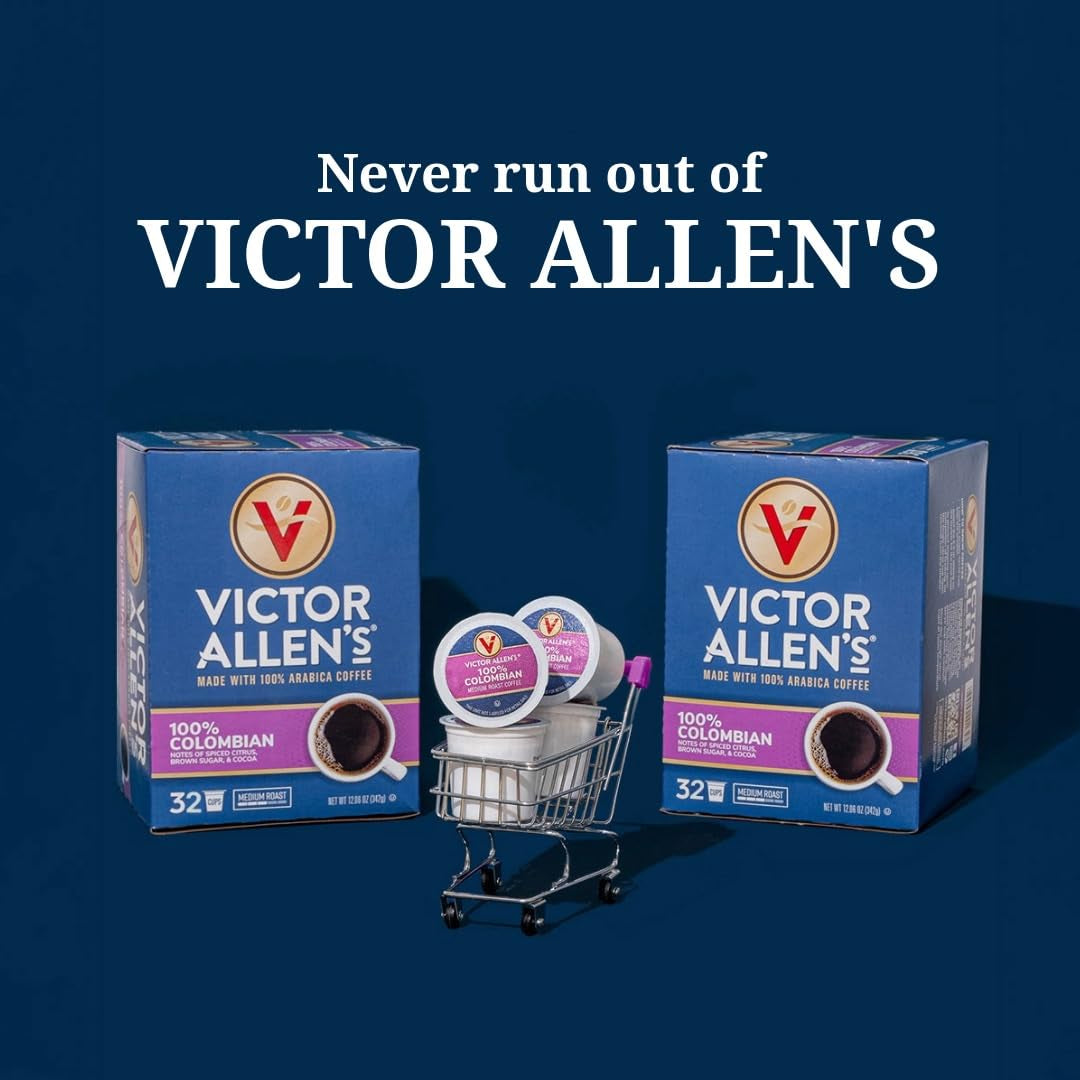 Victor Allen's Coffee Variety Pack (Morning Blend, 100% Colombian, Donut Shop Blend, French Roast), Keurig K-Cup Pods