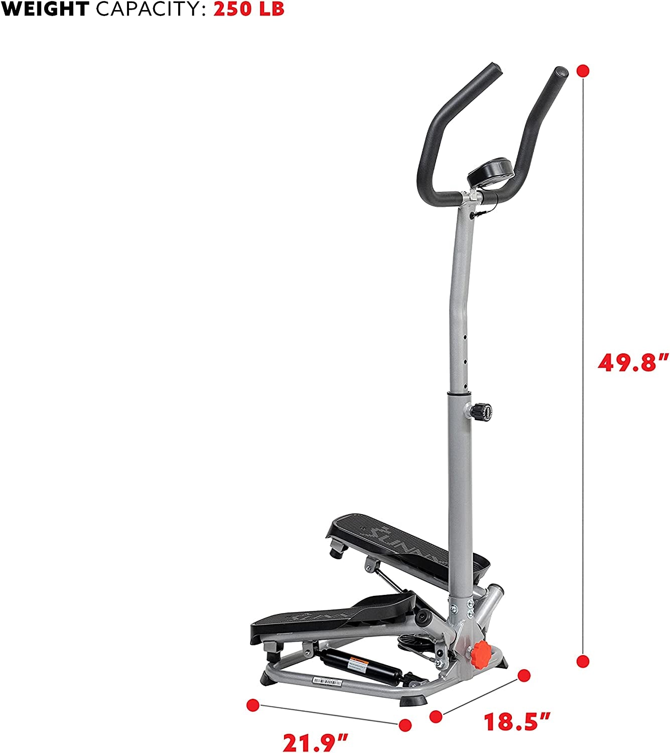 Sunny Health & Fitness Twist Stepper with Handlebar