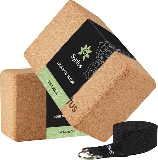Yoga Block and Yoga Strap Set
