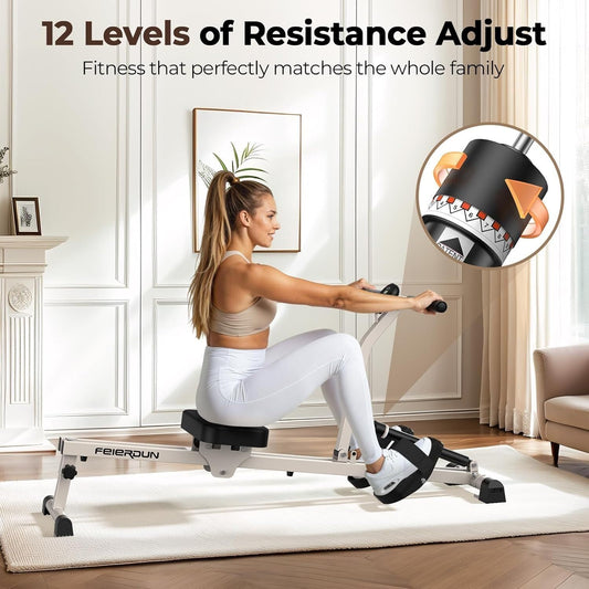 FEIERDUN Hydraulic Rowing Machine for Home