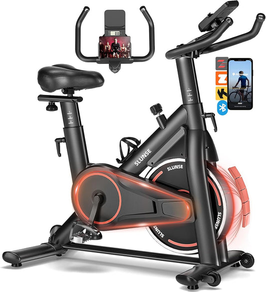 SLUNSE Magnetic Resistance Stationary Bikes for Home