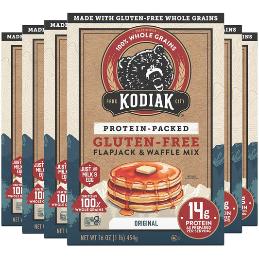 Kodiak Cakes Frontier Oat Gluten Free Protein Pancake and Waffle Mix (Pack of 6)