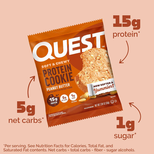 Quest Nutrition Peanut Butter Protein Cookie 12 Count