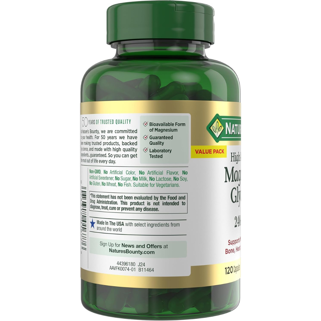 Nature’s Bounty High Absorption Magnesium Glycinate