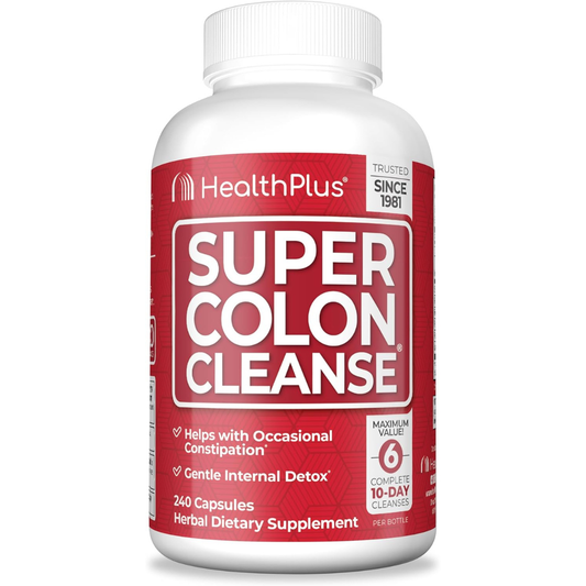 Health Plus Super Colon Cleanse 60 Day Supply of Gentle Gut Cleanse Detox