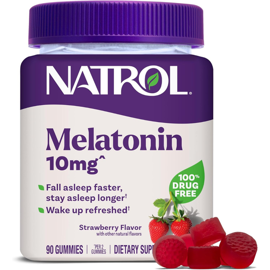 Natrol 10 mg Melatonin Gummies, Sleep Support for Adults