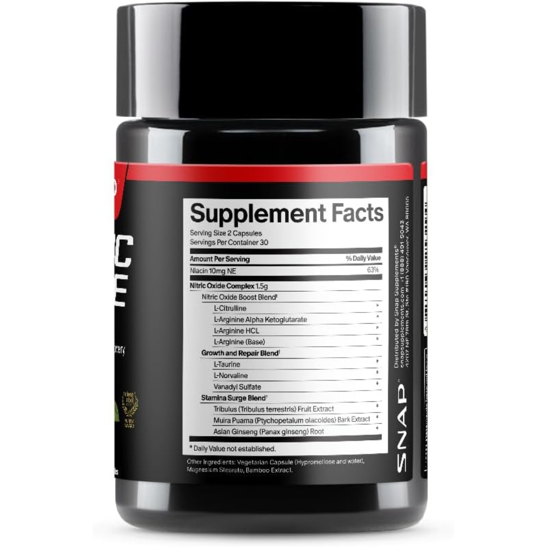 Snap Supplements Nitric Oxide Supplement with L-Arginine