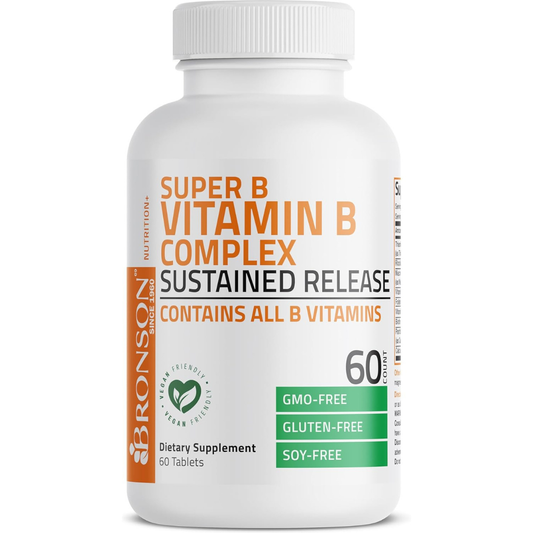 Bronson Super B Vitamin B Complex Sustained Slow Release