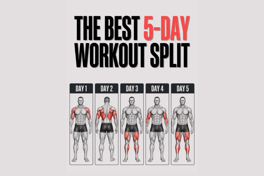 The Best 5-Day Workout Split for Strength and Muscle Growth