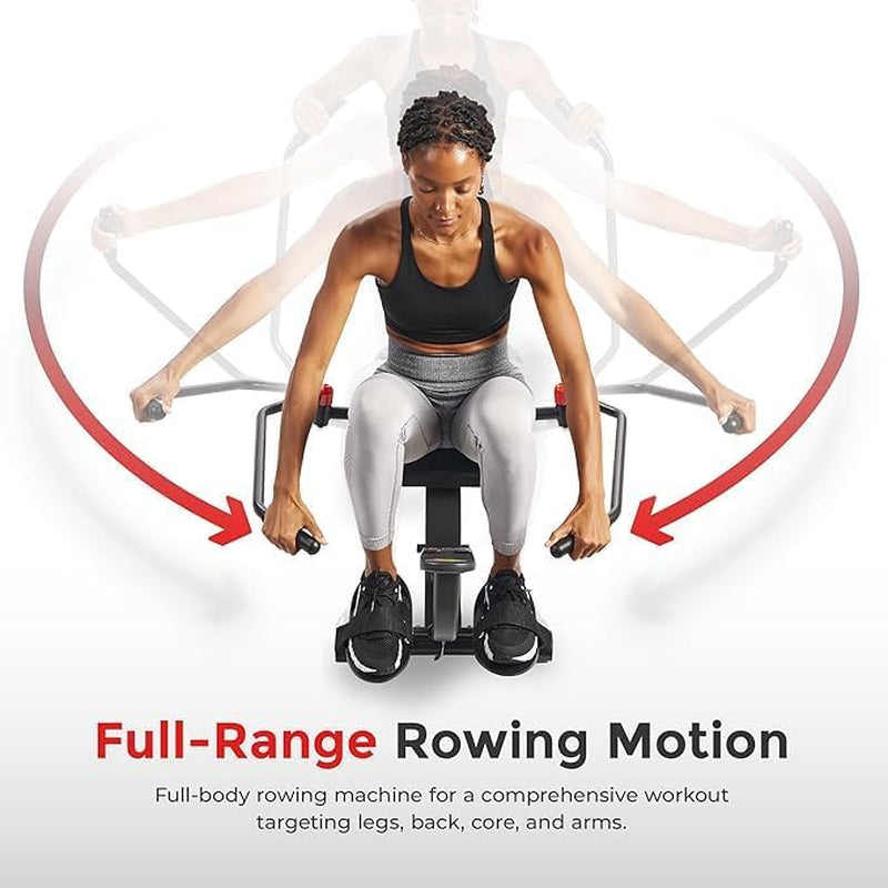 Sunny Health & Fitness Full-Motion Rowing Machine w/Adjustable Resistance