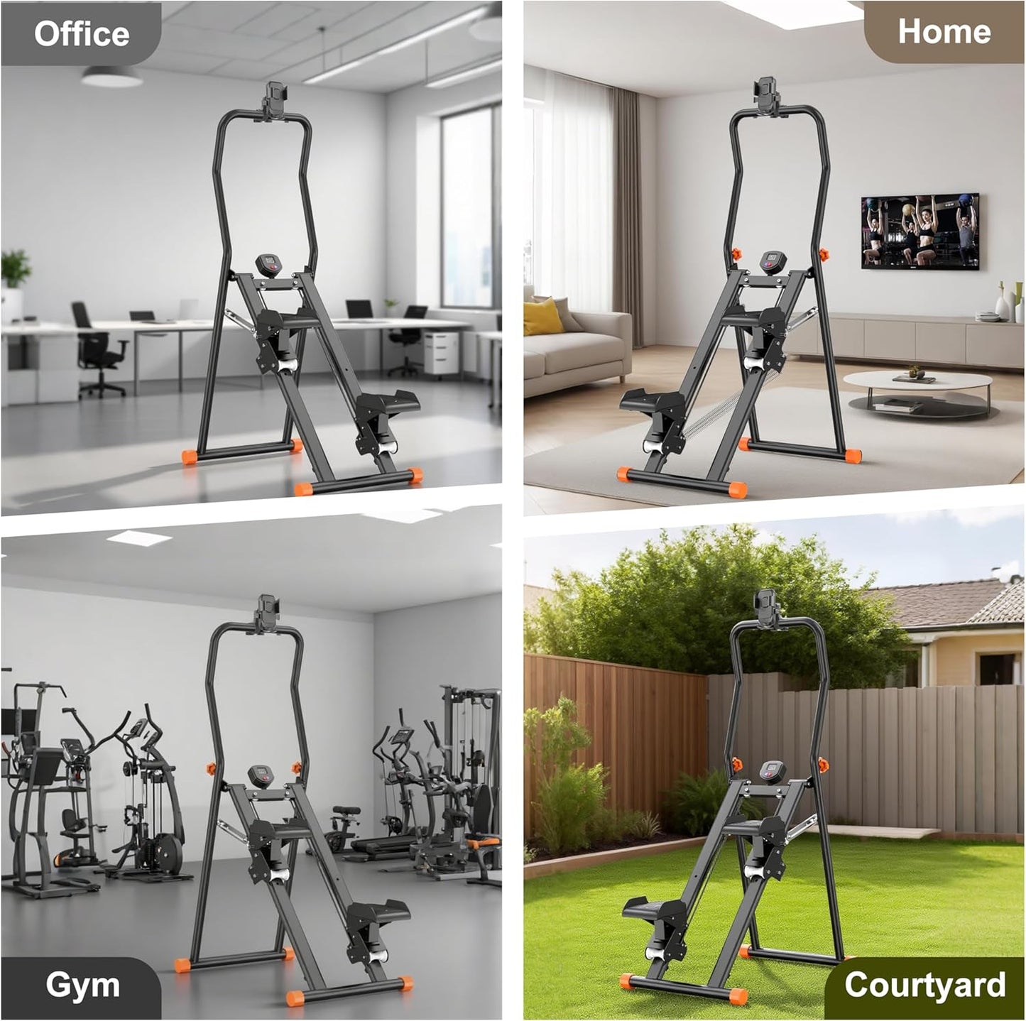 2.0 Stair Climber Machine with 3-Level Adjustable Resistance