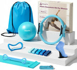 Home Pilates Ring and Ball Set for Women with 5 Resistance Bands