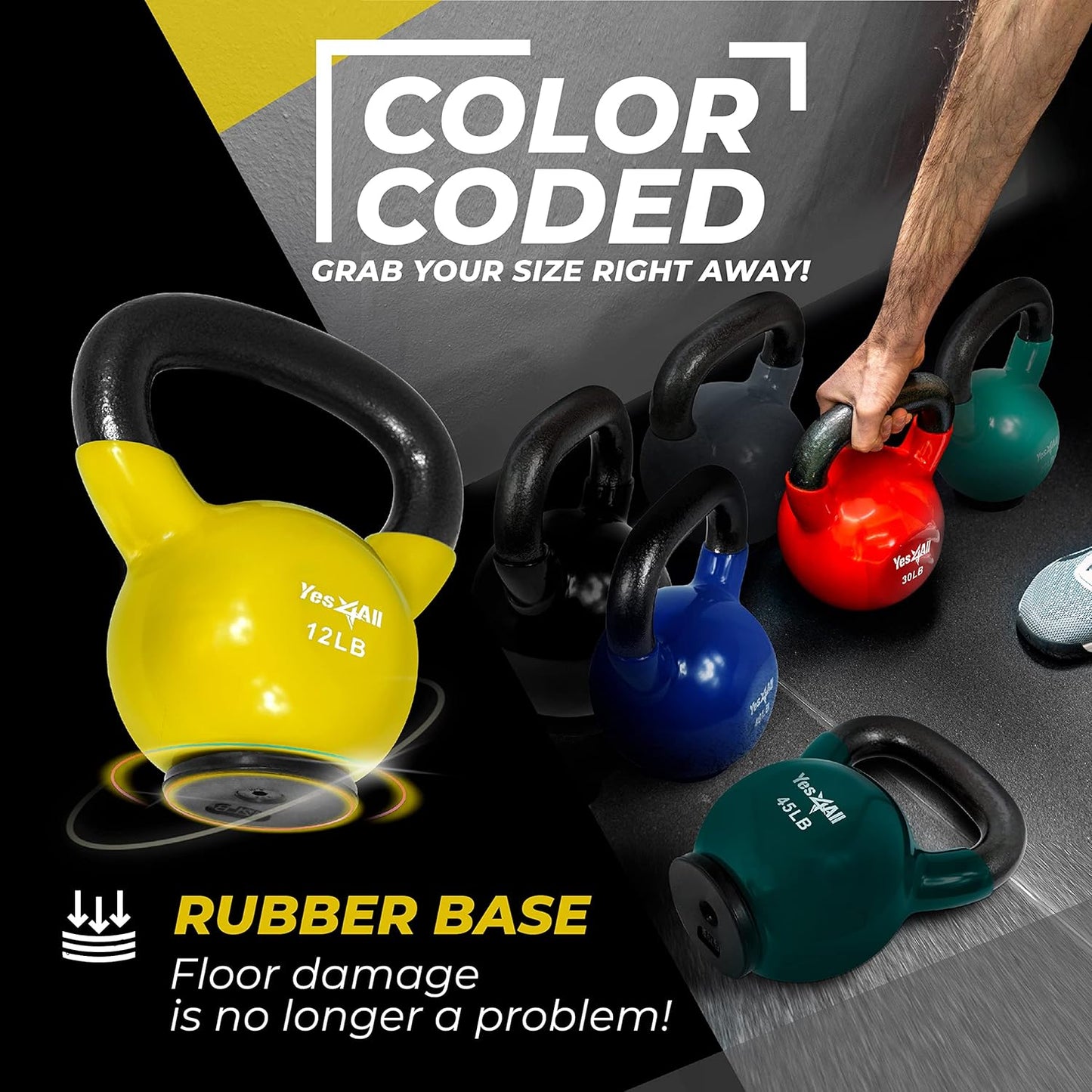 12 Pound Vinyl Coated Kettlebell