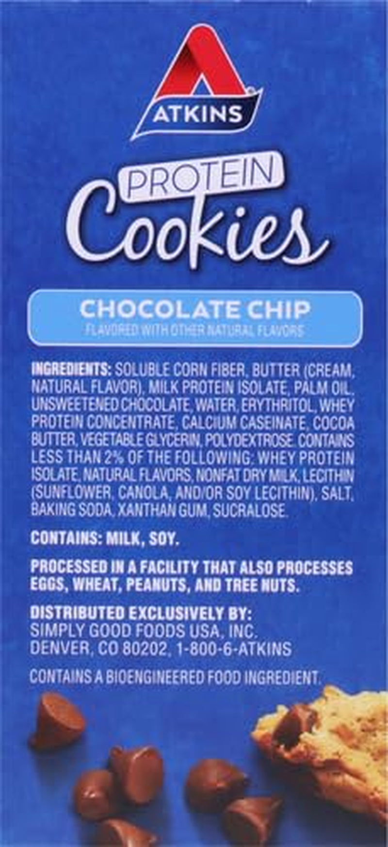 Atkins Chocolate Chip Protein Cookie, 4 Count