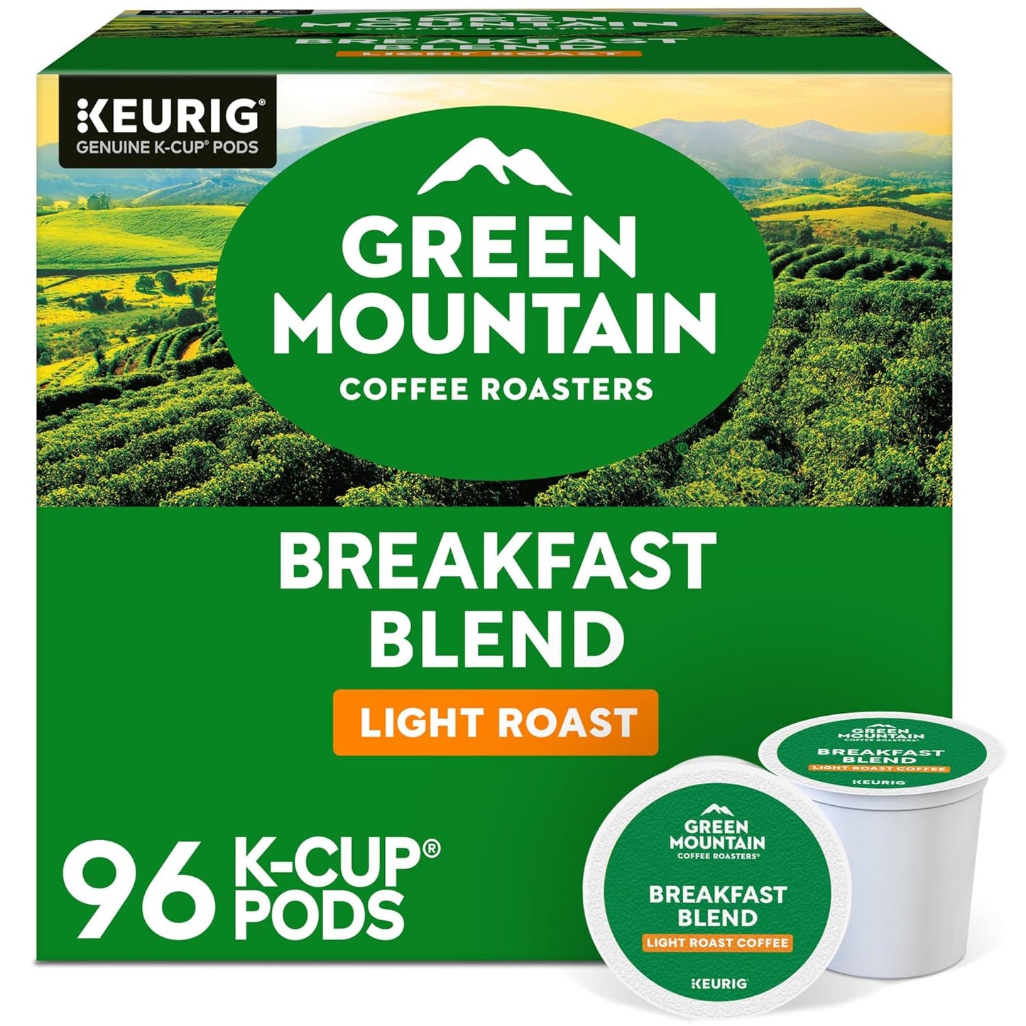 Green Mountain Coffee Roasters Breakfast Blend Single-Serve Keurig K-Cup Pods