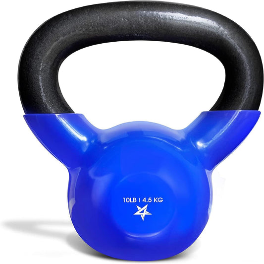 10 Pound Vinyl Coated Cast Iron Kettlebell