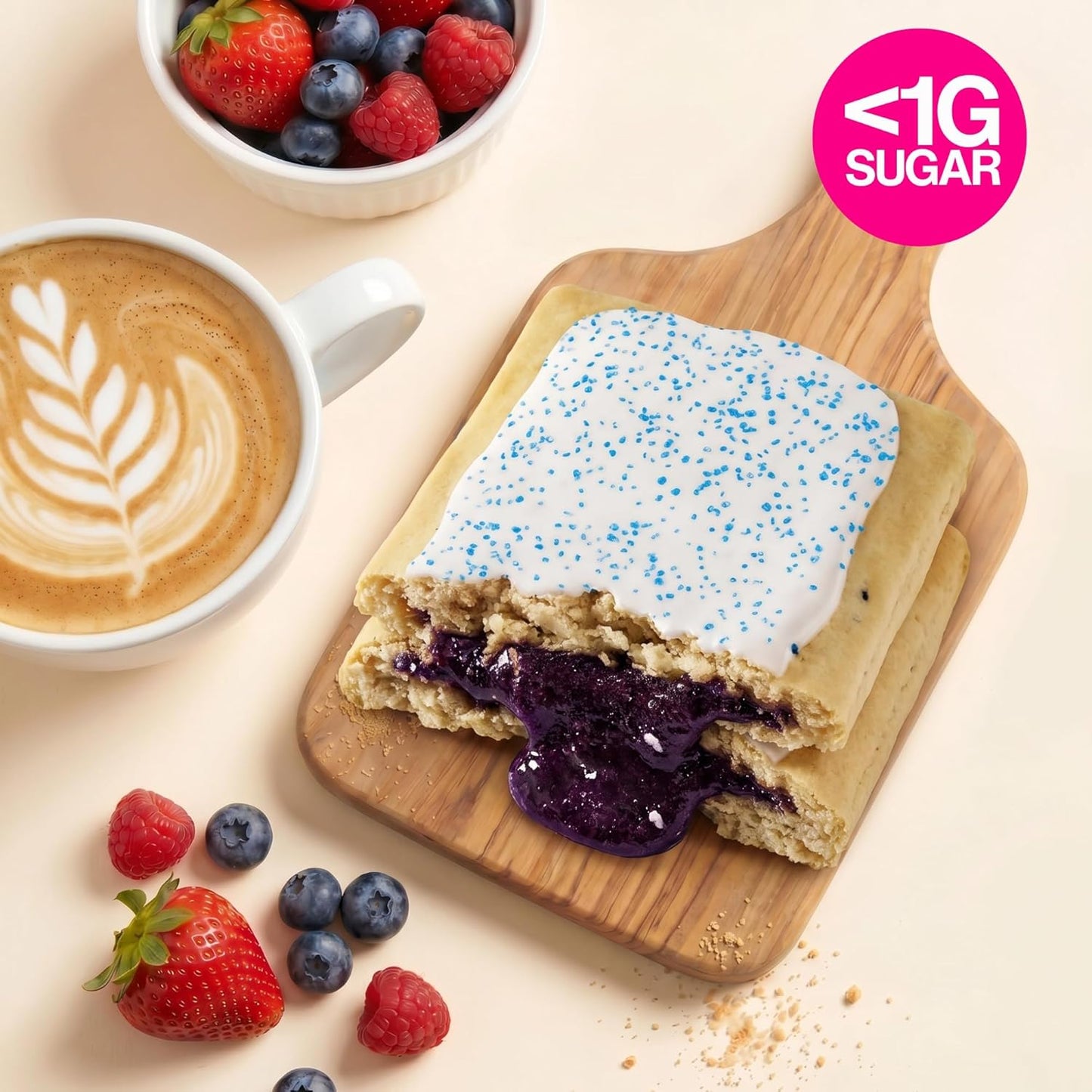 Legendary Foods 22g Protein Pastry 0g Added Sugar, 8 Pack Frosted Blueberry