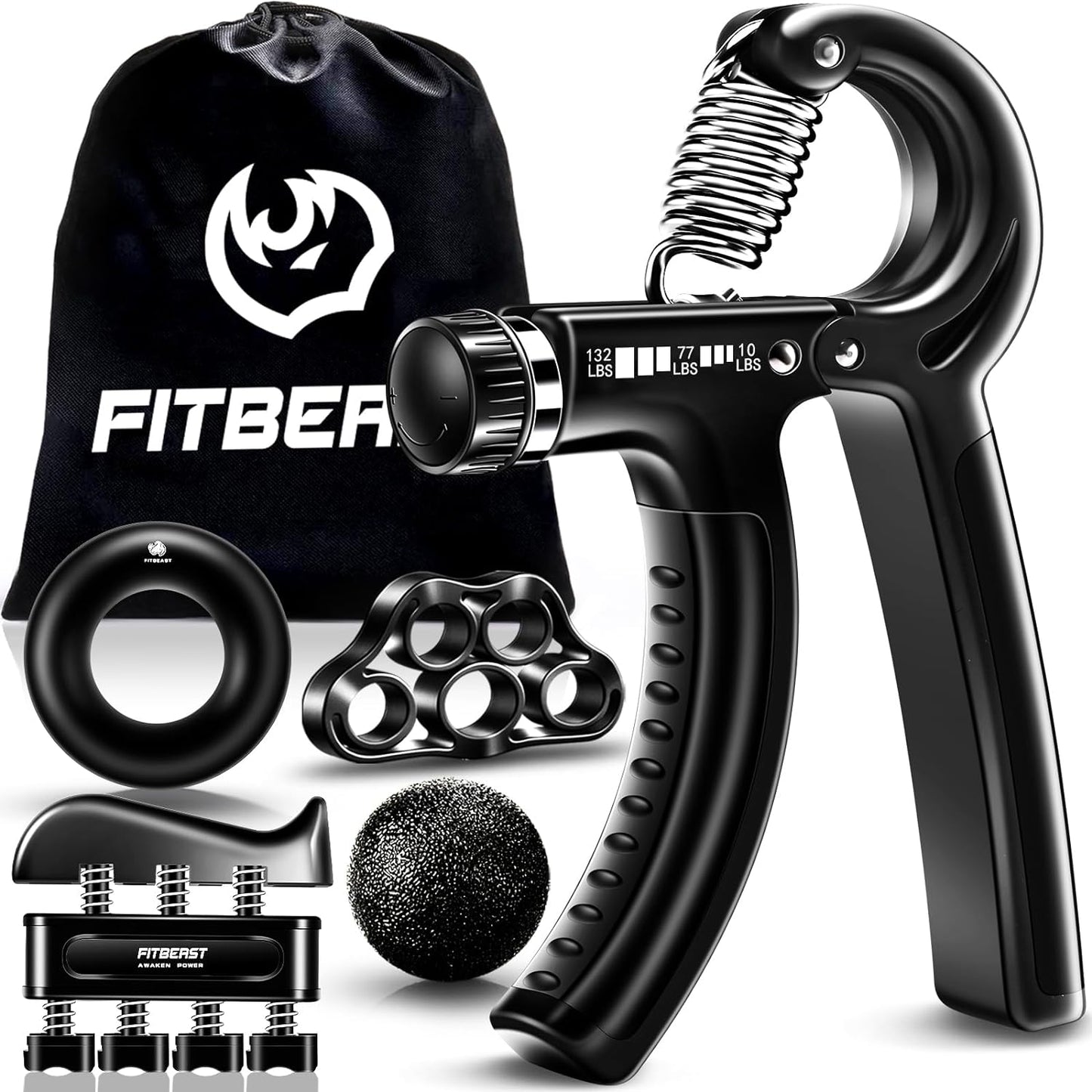 Hand Grips Strengthener Kit - 5 Pack Adjustable Resistance
