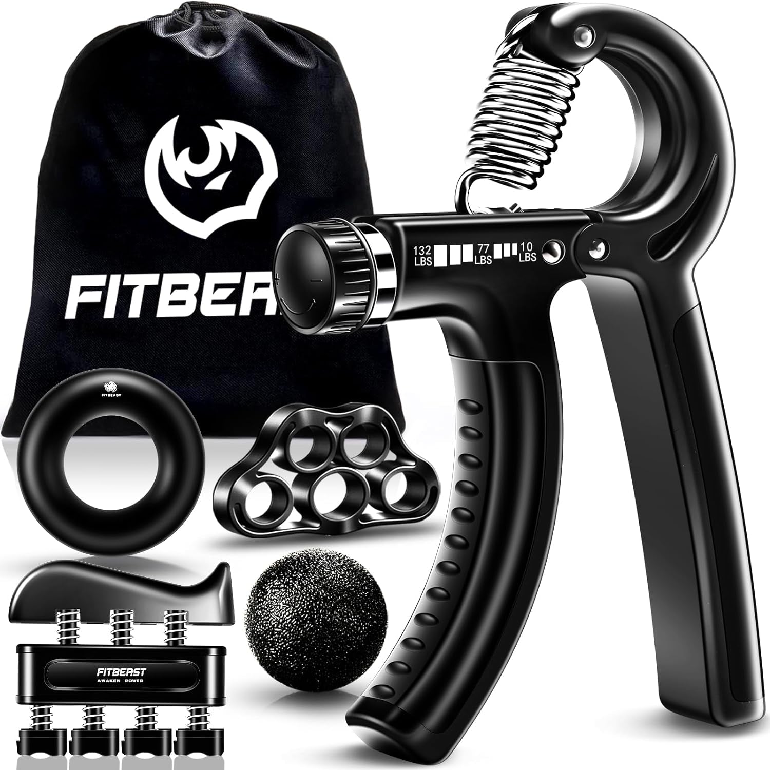 Hand Grips Strengthener Kit - 5 Pack Adjustable Resistance