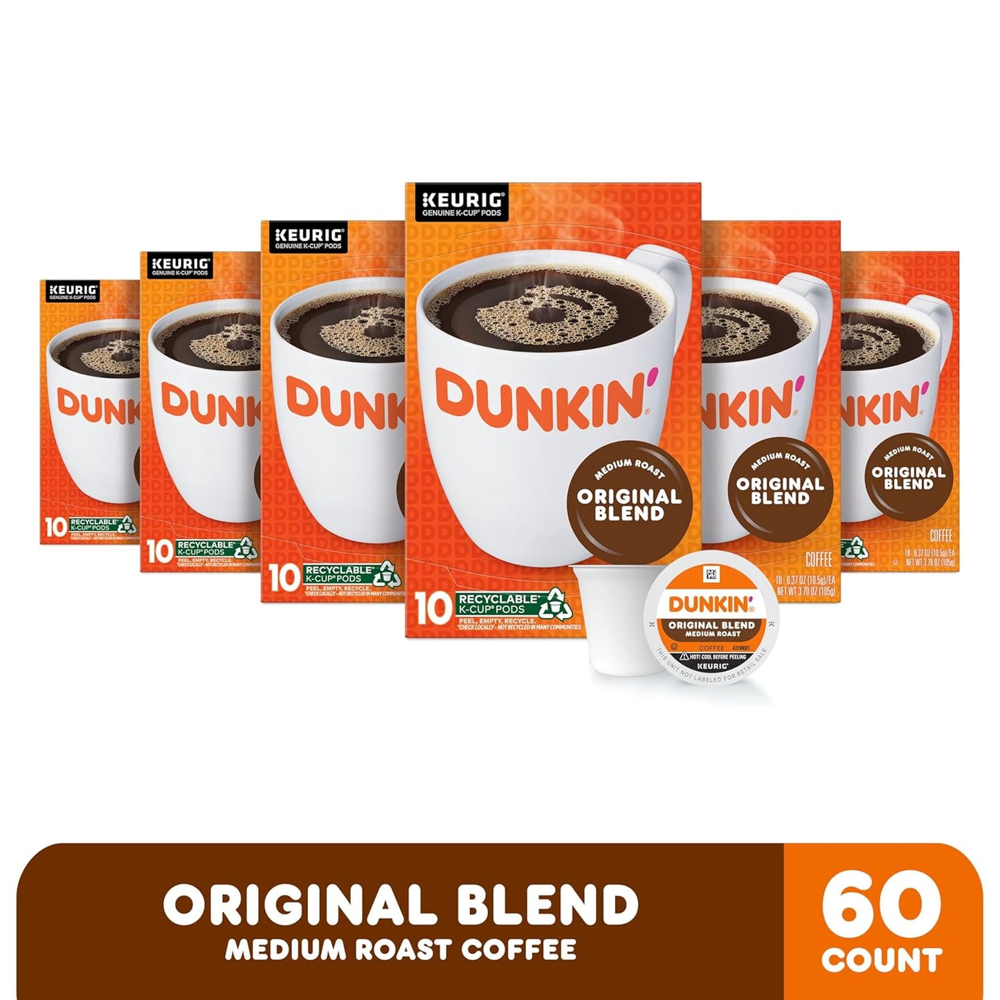 Dunkin’ Original Blend Coffee, Medium Roast, K-Cup Pods