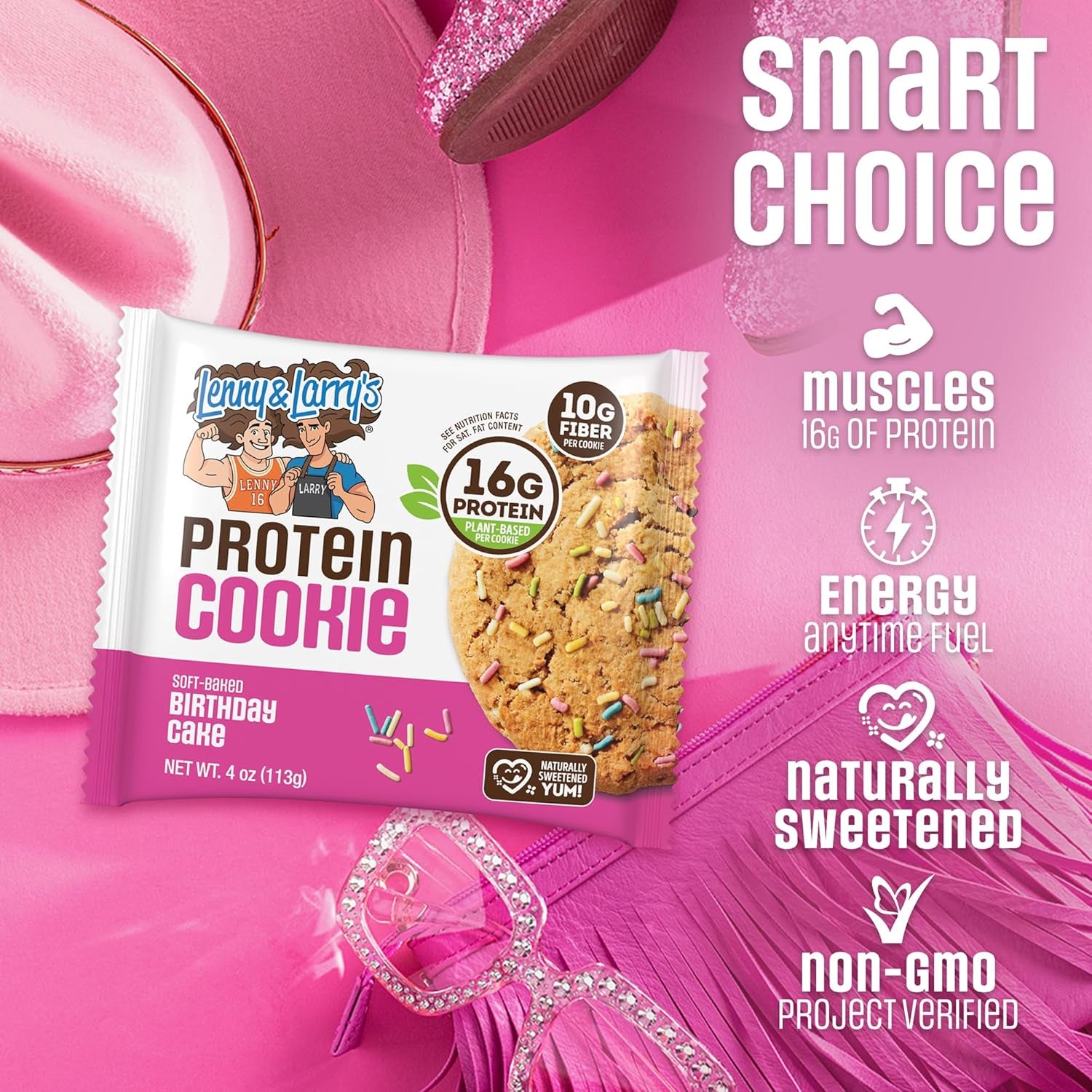 Lenny & Larry's Protein Cookie, Birthday Cake – Pack of 12