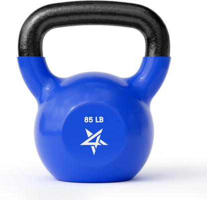 85 Pound Vinyl Coated Cast Iron Kettlebell