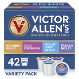 Victor Allen's Coffee Variety Pack (Morning Blend, 100% Colombian, Donut Shop Blend, French Roast), Keurig K-Cup Pods