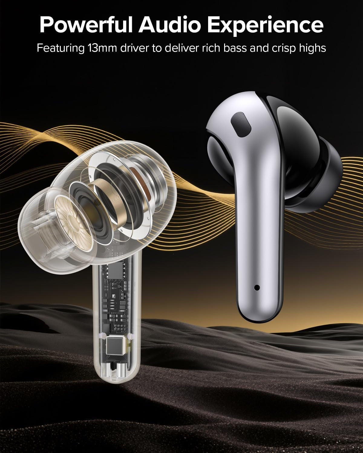 TAGRY Bluetooth Headphones True Wireless Earbuds 60H Playback