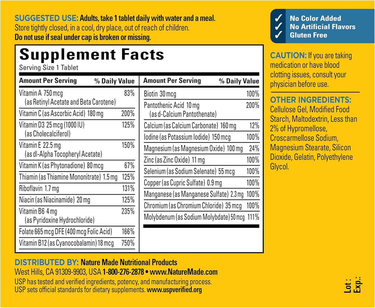 Nature Made Multivitamin for Him