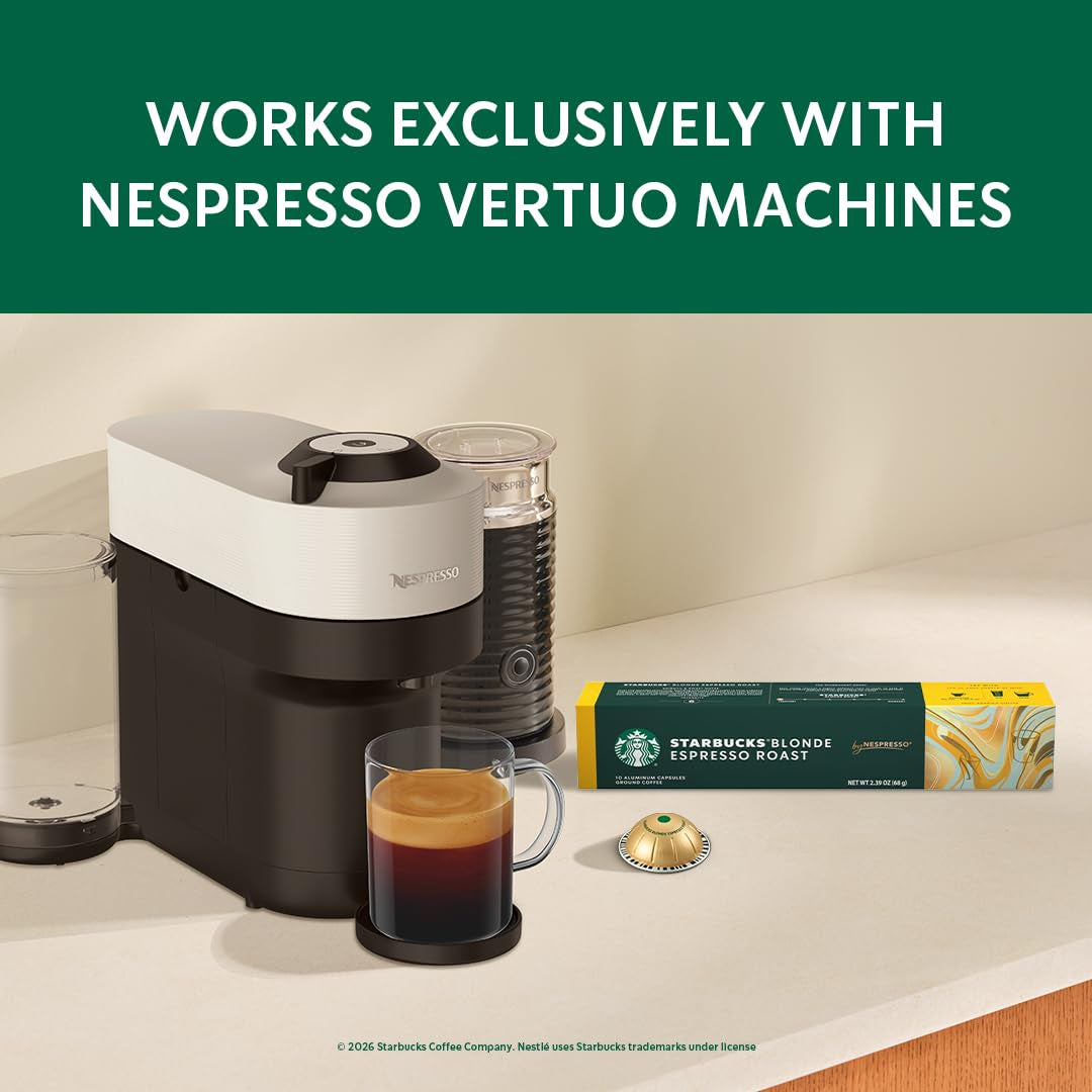 Starbucks by Nespresso Vertuo, Blonde Roast Espresso, 1.35 oz.