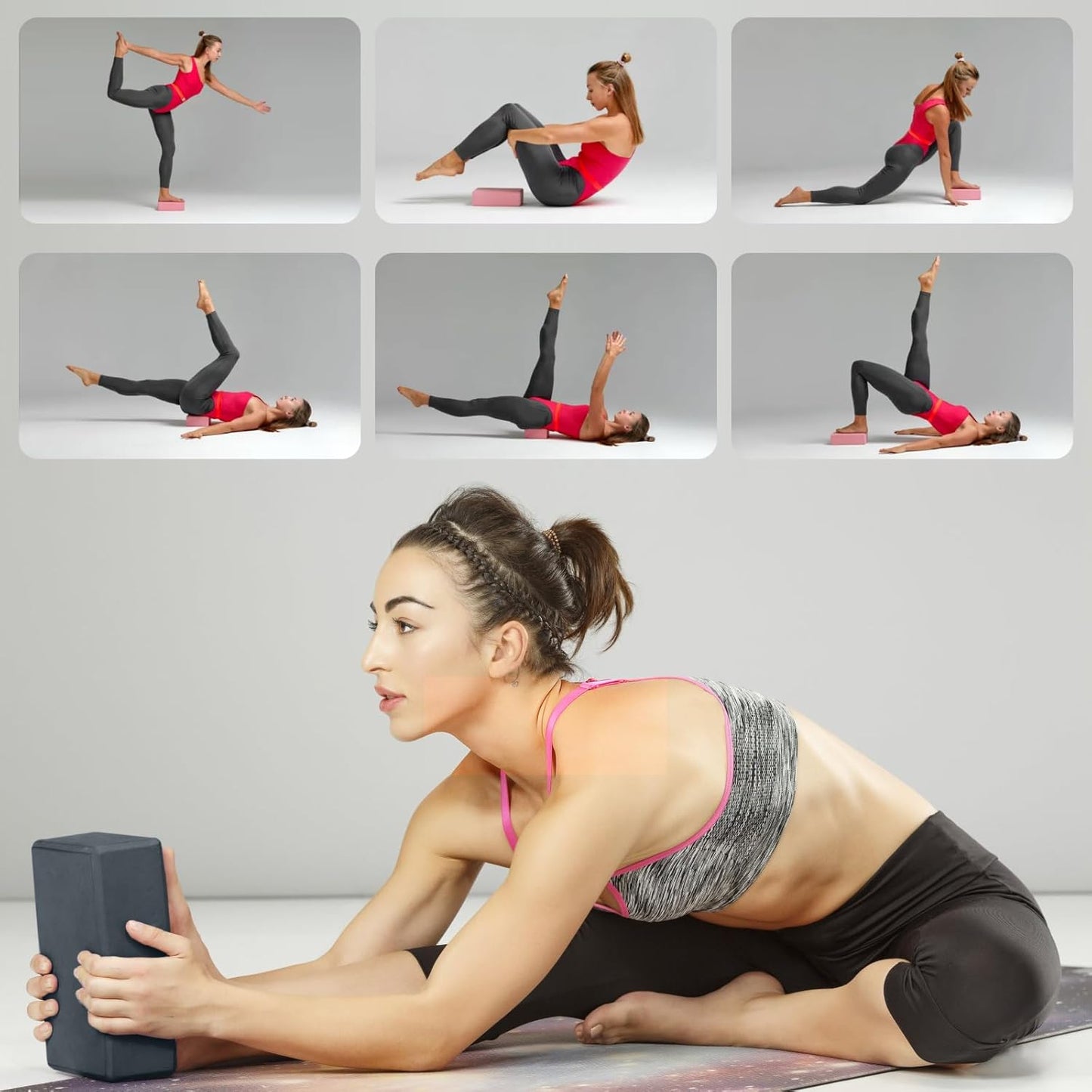 9"X6"X3" Yoga Brick Foam Blocks 2 Pcs
