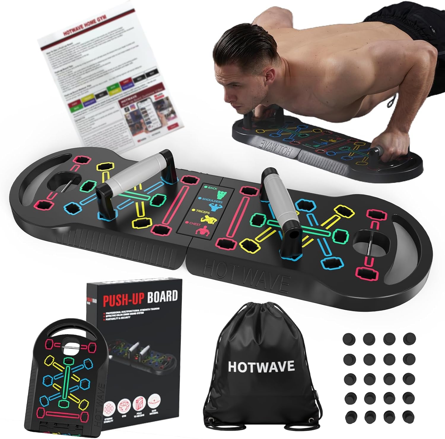 HOTWAVE Push Up Board 20 in 1