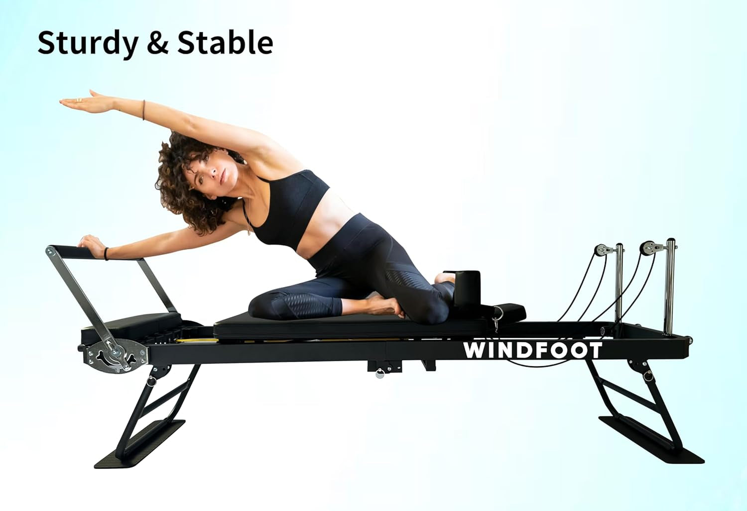 Pilates Reformer Machine Equipment with Springs & Cords for Home Workout