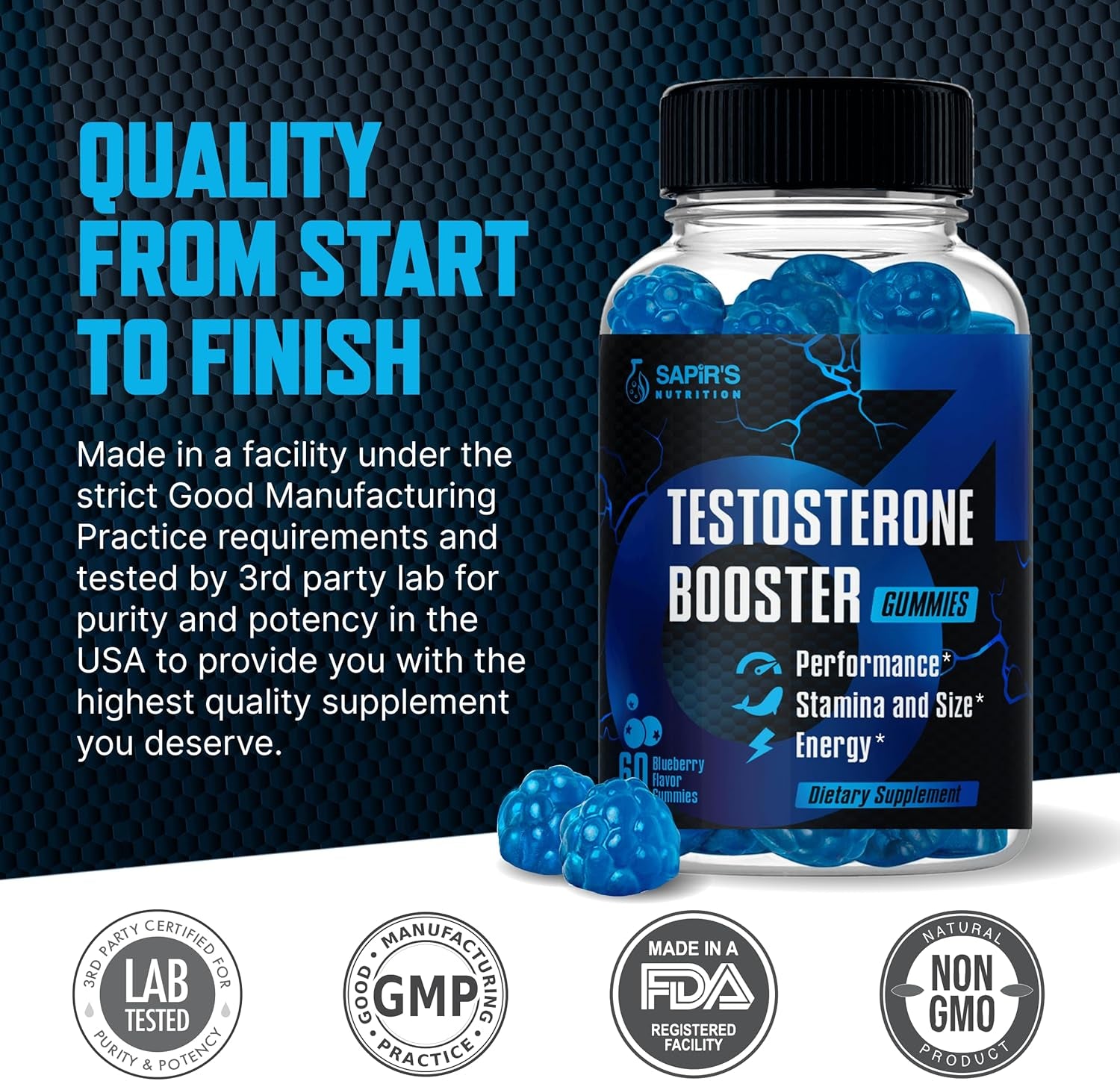 Testosterone Booster Gummies, Male Enhancing Supplement