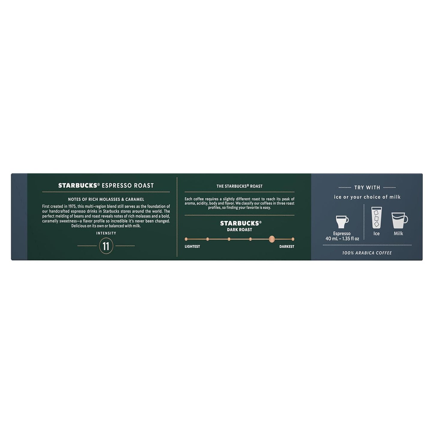 Starbucks by Nespresso Vertuo, Dark Roast Espresso, Brews 1.35 oz.