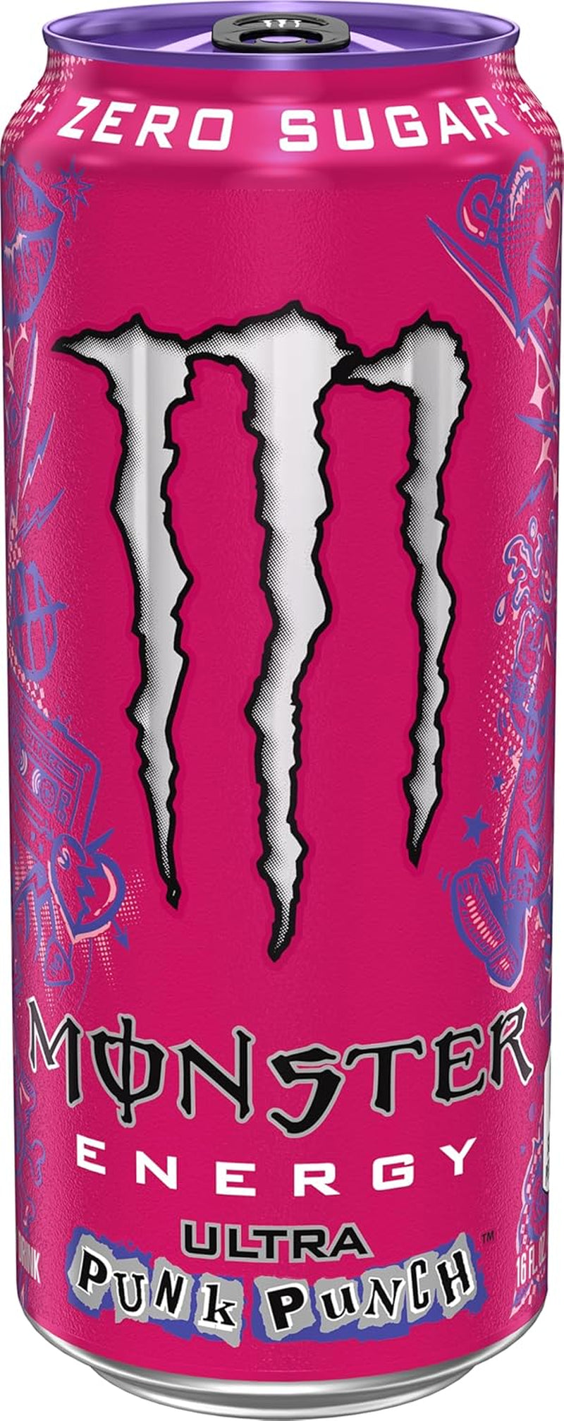 Monster Energy Ultra Punk Punch, Sugar Free Energy Drink, 16 Ounce (Pack of 15)