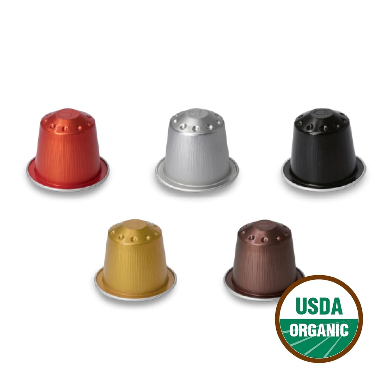 Organic USDA Café Romano Coffee Aluminum Espresso Pods for Nespresso Original Machine