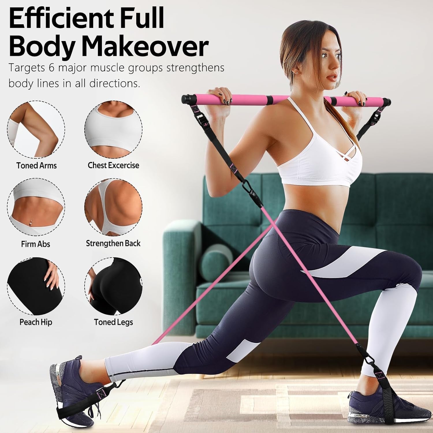 Pilates Bar Kit with Resistance Bands