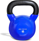 45 Pound Vinyl Coated Cast Iron Kettlebell