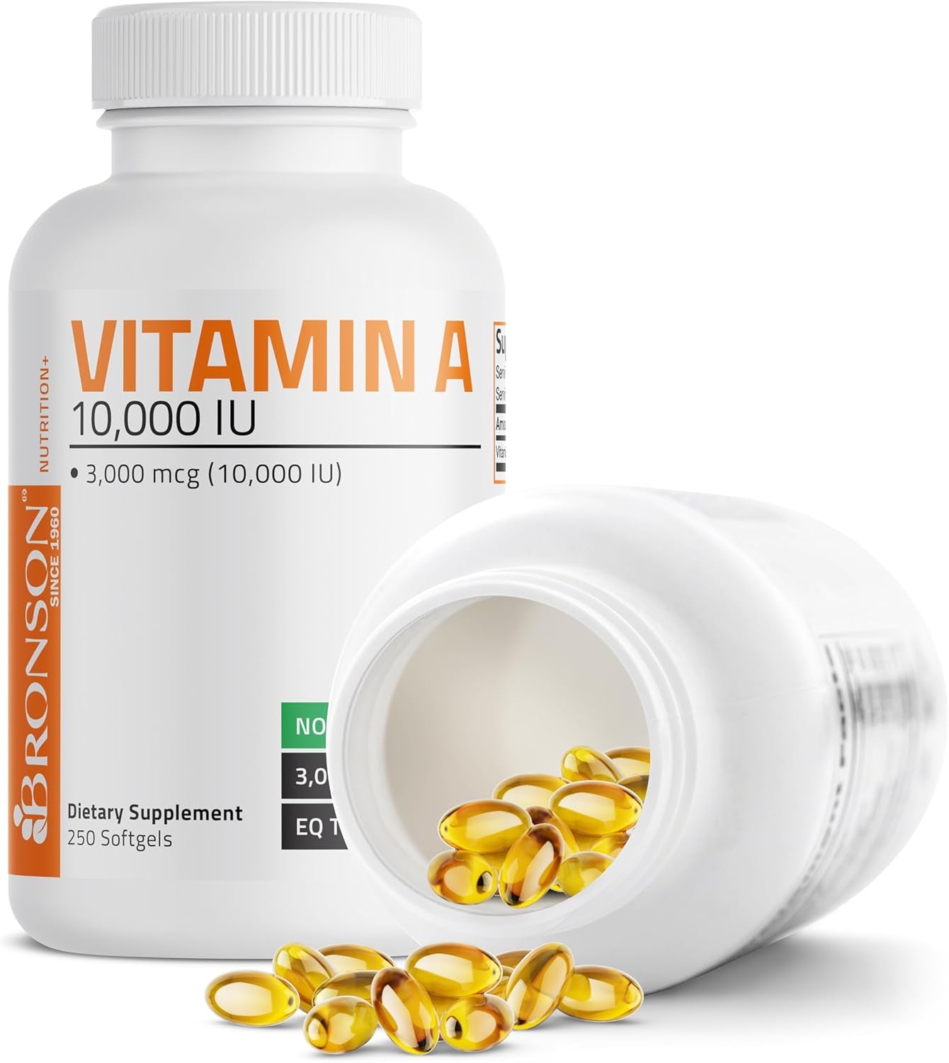 Bronson Vitamin A 10,000 IU Premium Non-GMO Formula