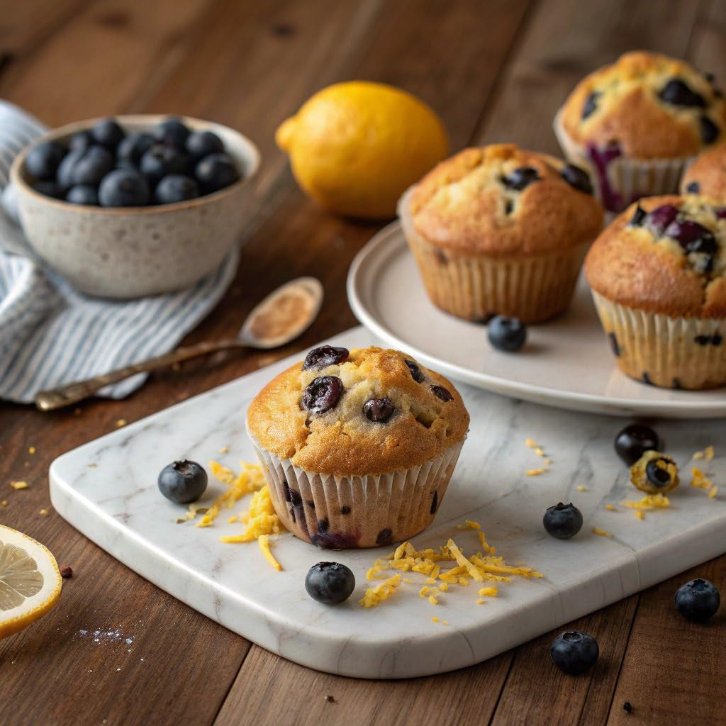 Kodiak Cakes Power Bake, Protein Muffin Mix, Blueberry Lemon (Pack of 6)