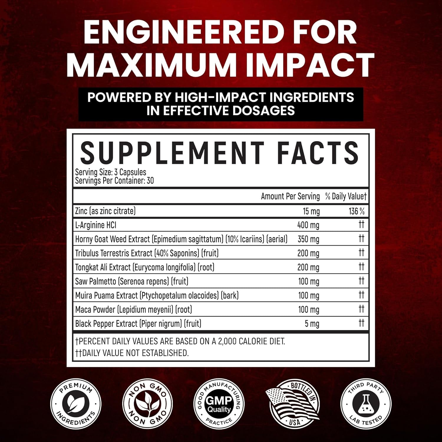 Premium Male Enhancement | Rapid Acting Blood Flow Support | Bigger, Rock Hard, Longer